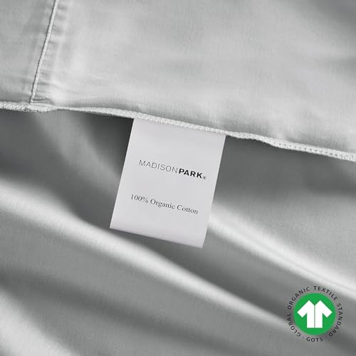 Organic Cotton Sheet Set Queen Grey 4 Piece W285