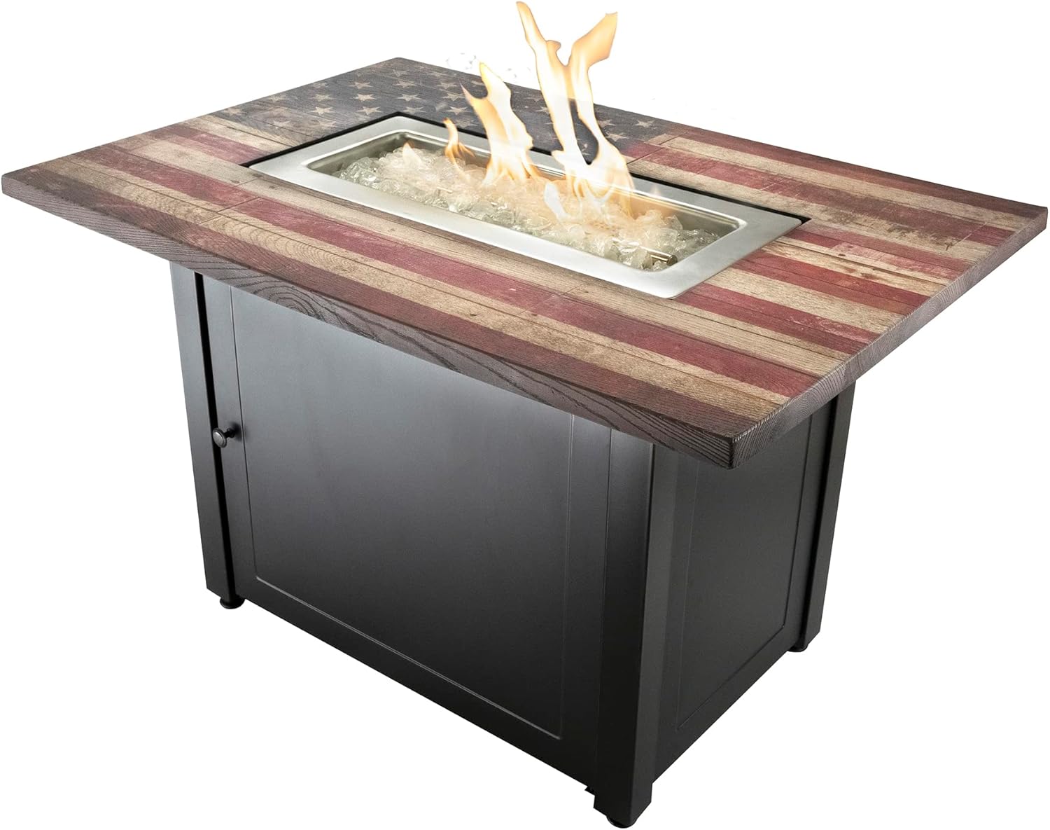 40 x 28 Inch Rectangular 40,000 BTU Outdoor LP Gas Fire Pit with Cover A993