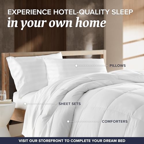 Bed Pillows Standard/Queen Size Set of 2 - Down Alternative Pillow for Sleeping F6851