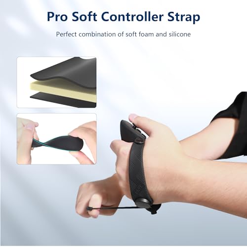 Controller Grips Cover with Battery Opening Cover and Knuckle Straps Protector H1506