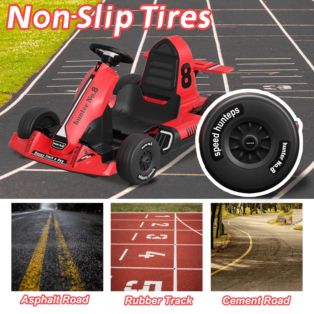 Electric Ride On Go Kart for Kids Adults, 12V Remote Control W62912