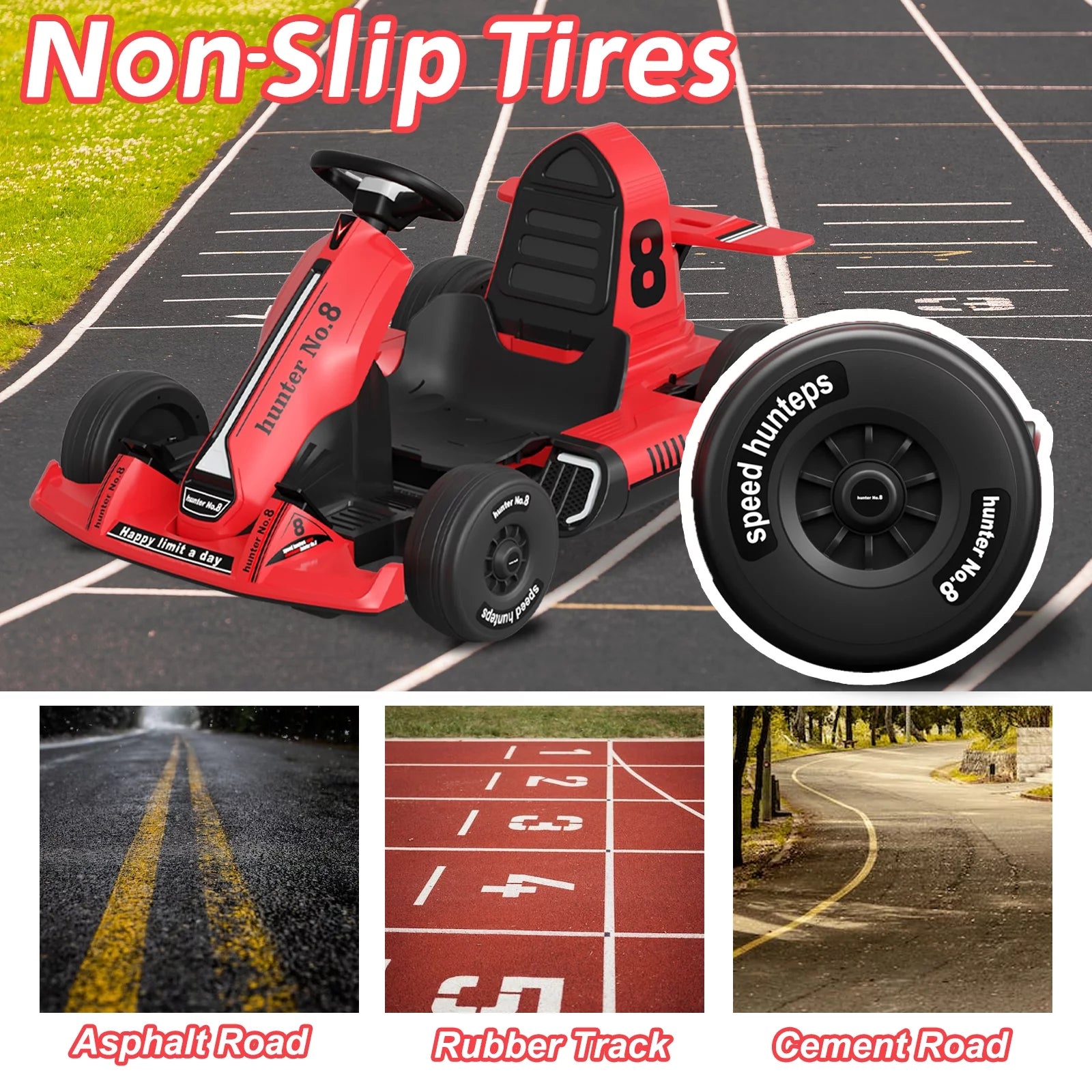 Electric Ride On Go Kart for Kids Adults, 12V Remote Control W62912
