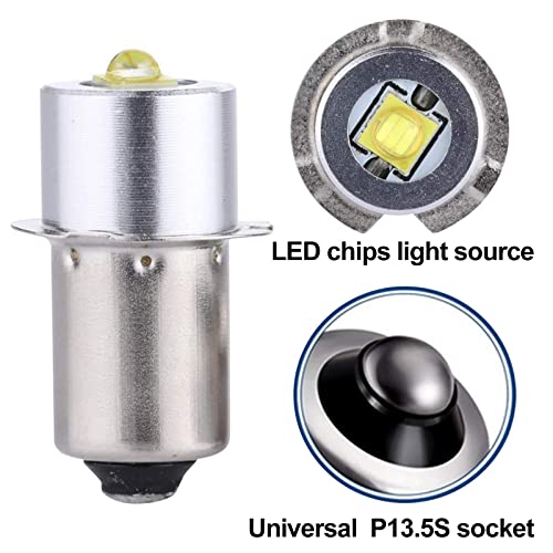 LED Flashlight Bulb DC4-24V for 3-16 C&D Cells, 3W Replacement (1 Pack) K509979