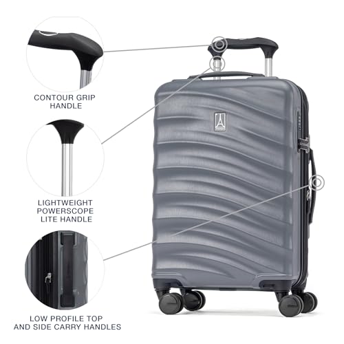 Hardside Expandable Carry-On Luggage with 8 Spinner Wheels and TSA Lock Q7052