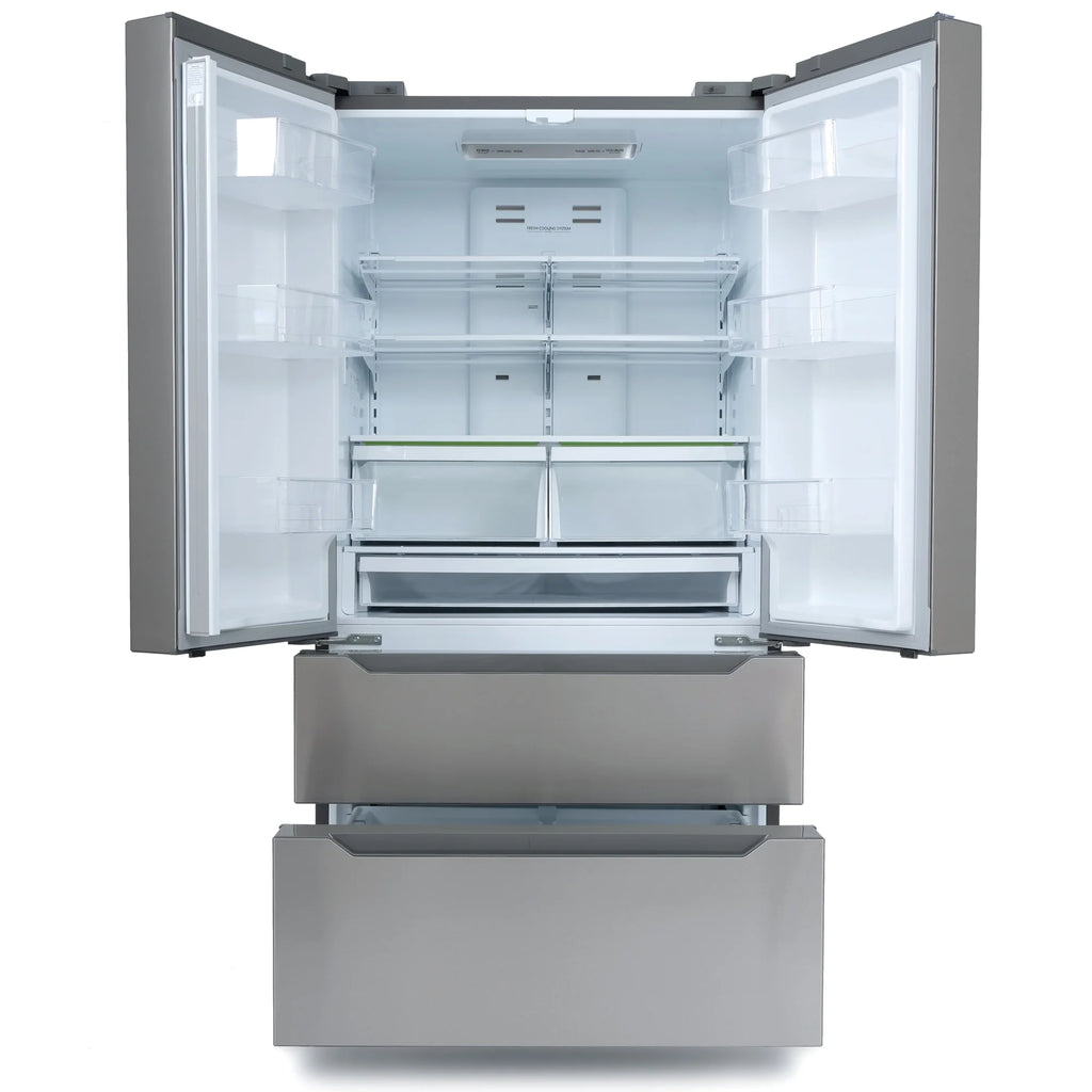 2 Piece Kitchen Appliance Package with 30" Gas Range & French Door Refrigerator G9093
