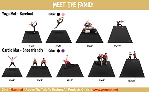Large Yoga Mat 6x4 ft Extra Thick Non-Slip for Home Workout Pilates S1451