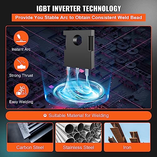 MIG Welder 270 Amp, 3 in 1 Portable Welding Machine with IGBT Inverter J457577