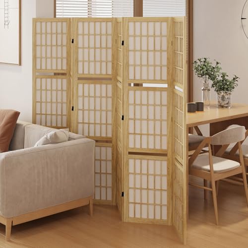 Japanese Shoji Style Folding Room Divider, 4 Panels, Black G5567