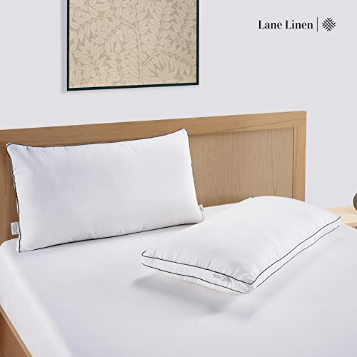 Bed Pillows King Size Set of 2 - Soft Gusseted Pillow for Sleepers Z7784