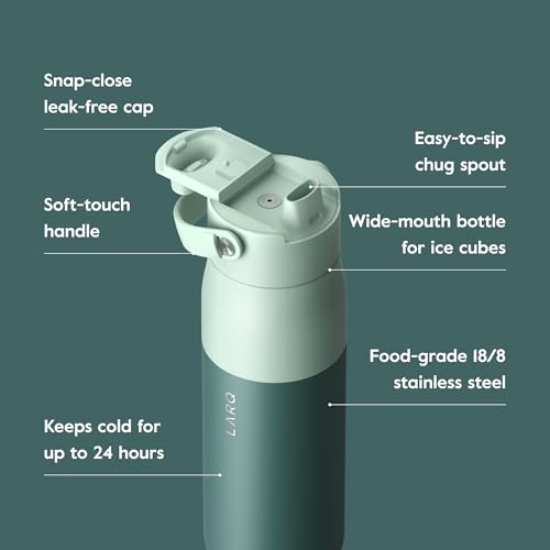 Insulated Stainless Steel Water Bottle with Silicone Handle, 34oz Z278258