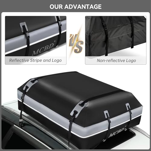 Soft-Shell Waterproof Rooftop Cargo Carrier, 21 Cubic Feet, with Straps and Storage Bag I12135