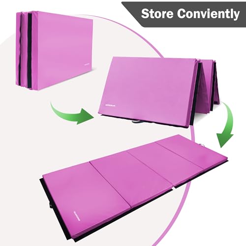 Folding Exercise Gymnastics Mat 4x10x3 Inch with Carrying Handles C40381