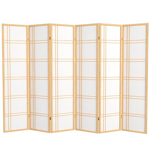 6 Panel Honey Room Divider D80902