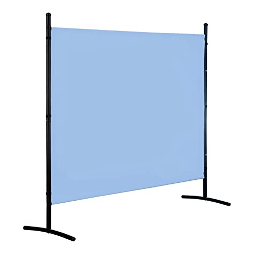 4 Panel Folding Room Divider Privacy Screen with Steel Frame F2996