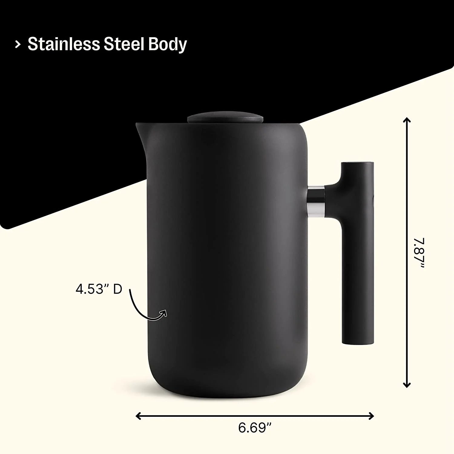 French Press Coffee Maker, Stainless Steel, 24 oz K11068