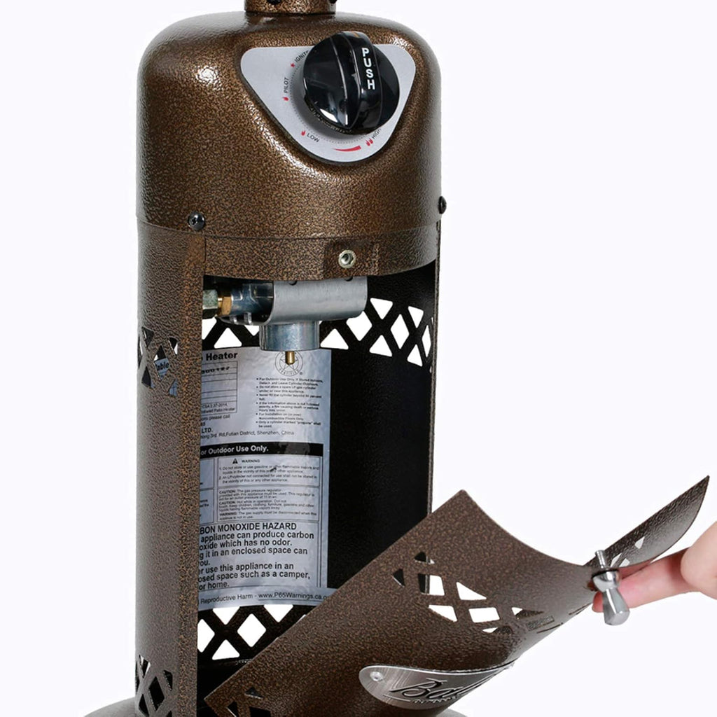 Portable Patio Heater, Outdoor Propane Table Top Heater, Bronze C87332