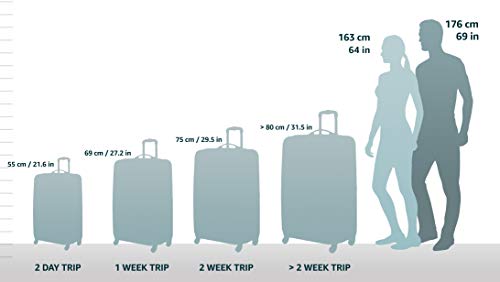 Expandable Carry-On Spinner Suitcase with Aluminum Locking System, Purple/Black S15073