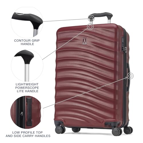 Hardside Expandable Carry-On Luggage with 8 Spinner Wheels and TSA Lock Q7052