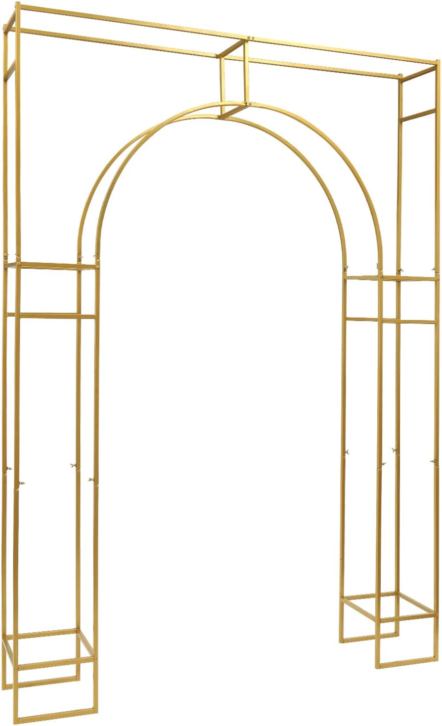 Gold Metal Arch Backdrop Stand for Wedding Ceremony I195