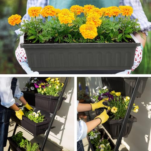 Vertical Raised Garden Bed, 5 Tiers Elevated Planter Box with Hooks for Vegetables Flowers Z6444