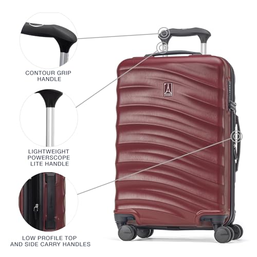 Hardside Expandable Carry-On Luggage with 8 Spinner Wheels and TSA Lock Q7052