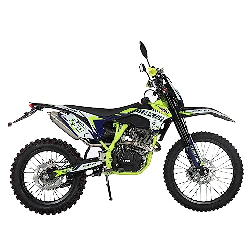 250cc Dirt Bike with 5-Speed Manual Transmission, Electric Start, 21"/18" Wheels X6079
