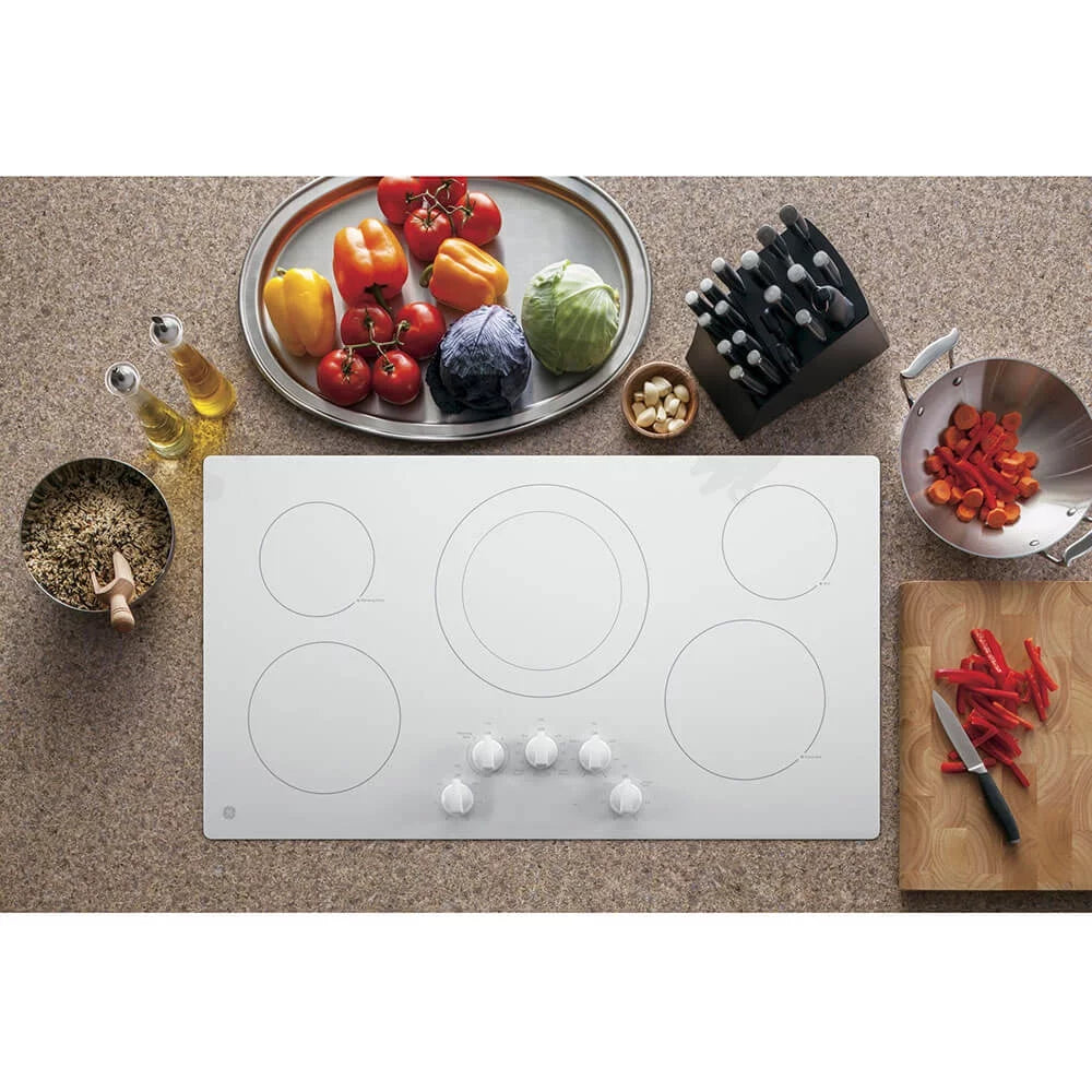 36" 5 Burner Electric Cooktop - White B678058