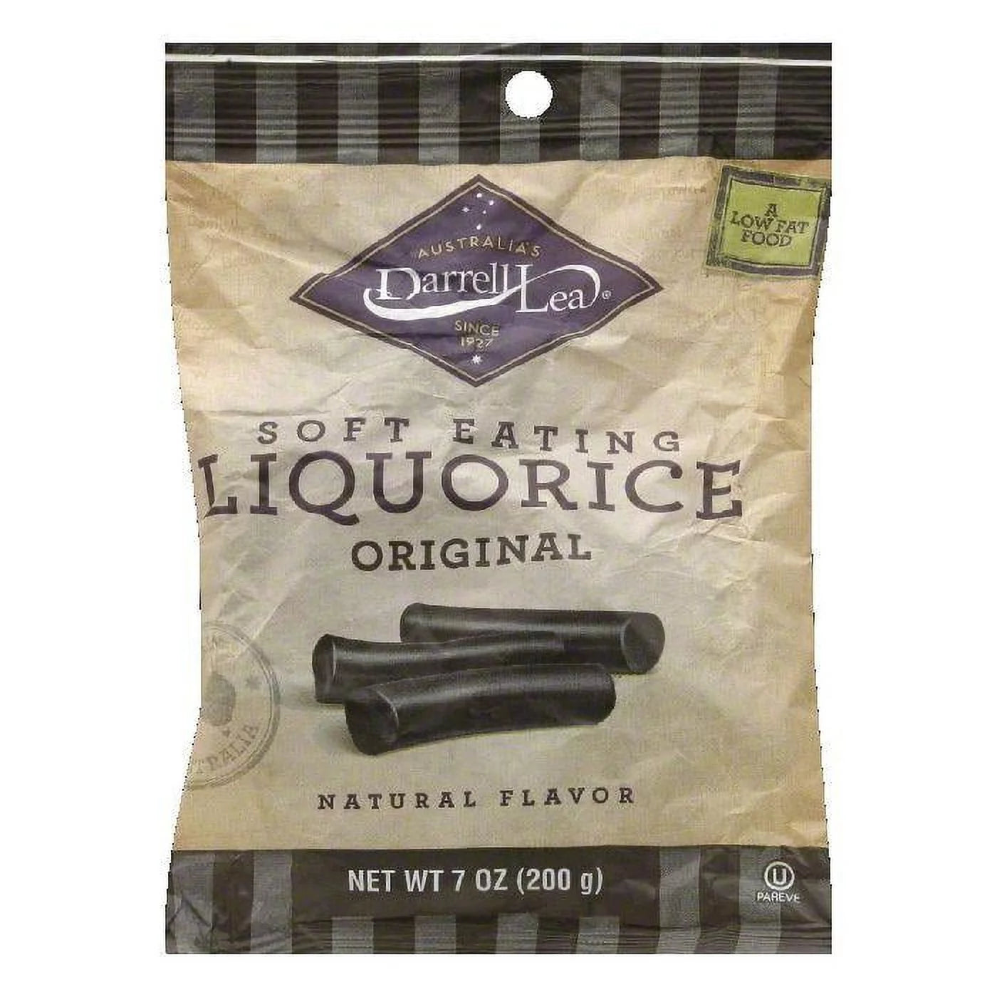 Darrell Lea Licorice Original Black, 7 OZ (Pack of 8)