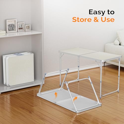 3ft Aluminum Folding Camping Table with Carrying Handle O3096