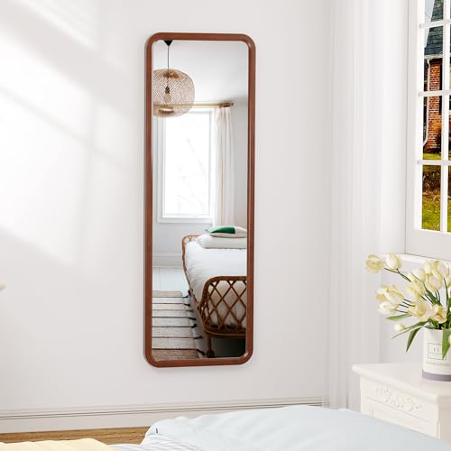 63"x18" Wooden Full Length Mirror, Standing Floor Mirror for Bedroom F624