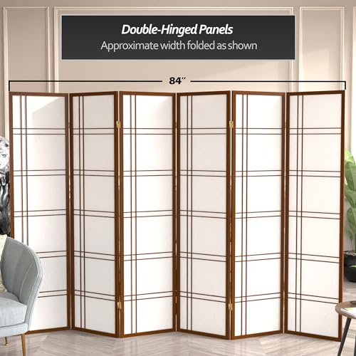6 Panel Honey Room Divider D80902