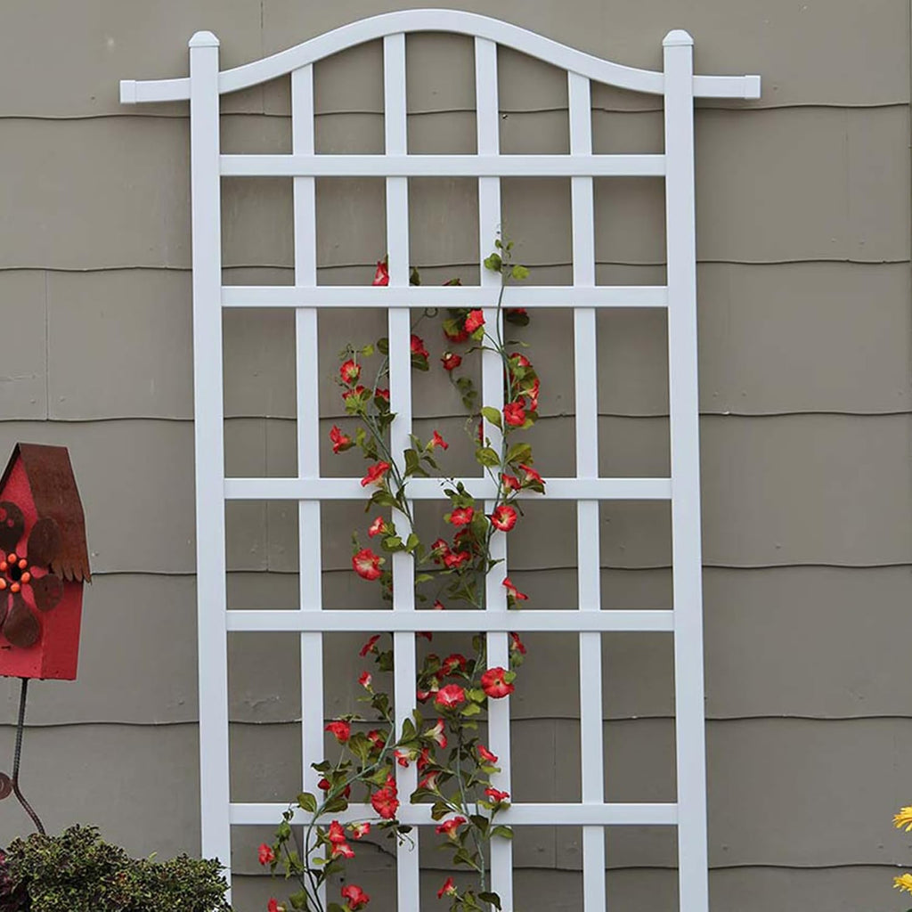 Garden Trellis 35 x 75 Inch Plant Support for Climbing Plants, White S210450