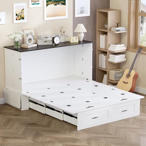 Murphy Bed Queen with Storage and Charging Station K2307