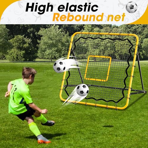 Soccer and Baseball Rebounder Net with Pitching Target, Adjustable Angles D112