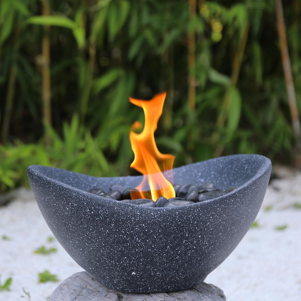 Tabletop Fire Pit Bowl, Multi-Fuel Portable Fireplace for Indoor and Outdoor Use, 11 Inch P9670