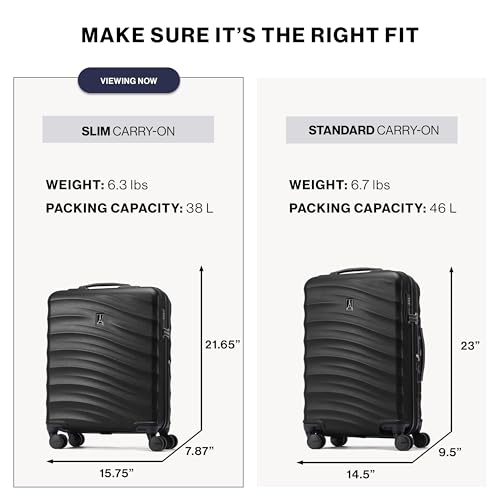 Hardside Expandable Carry-On Luggage with 8 Spinner Wheels and TSA Lock Q7052