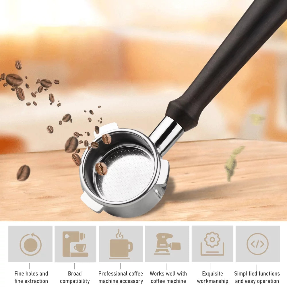 Stainless Steel Bottomless Portafilter with Wooden Handle P328782