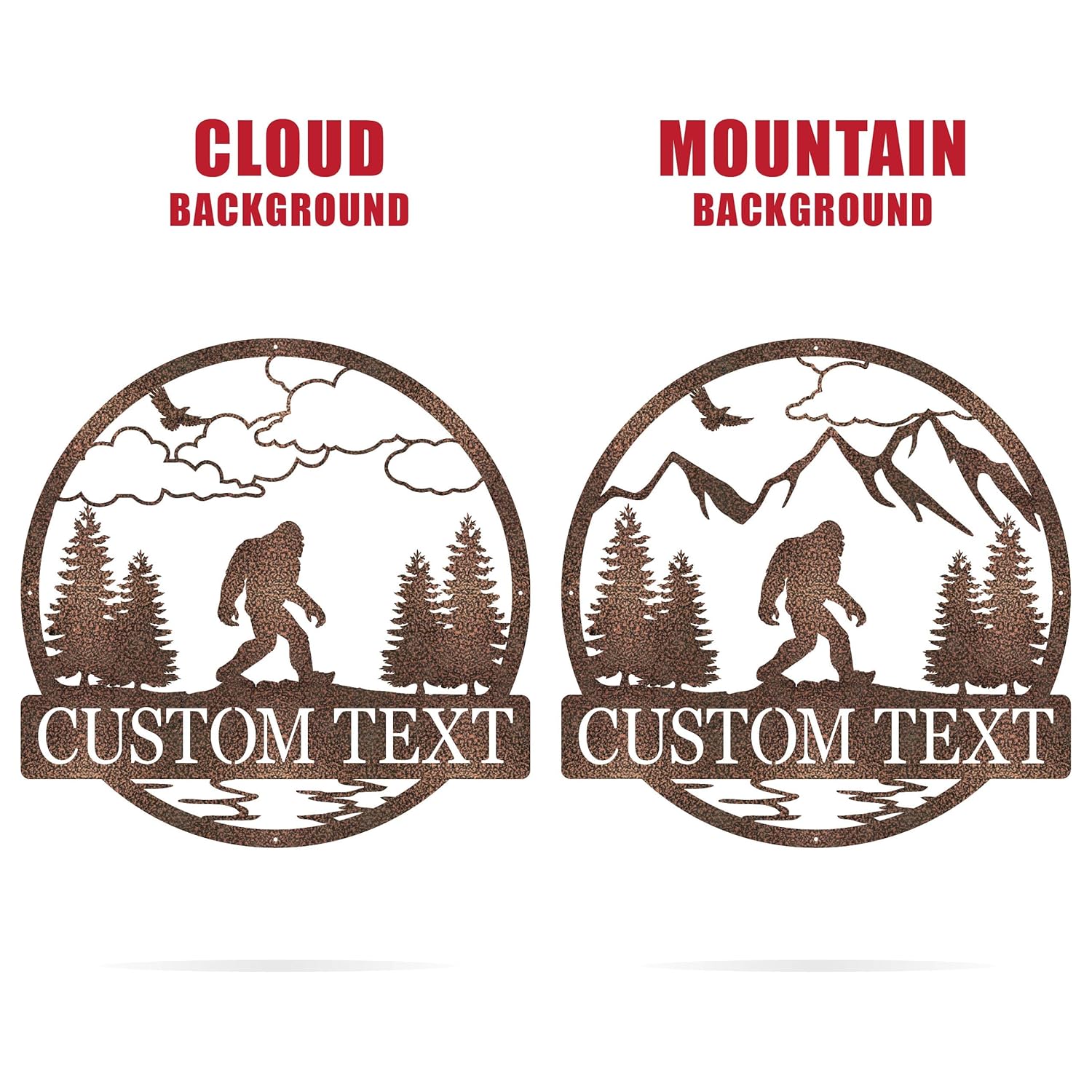 Outdoor Metal Sign Bigfoot Yard Decor J7348