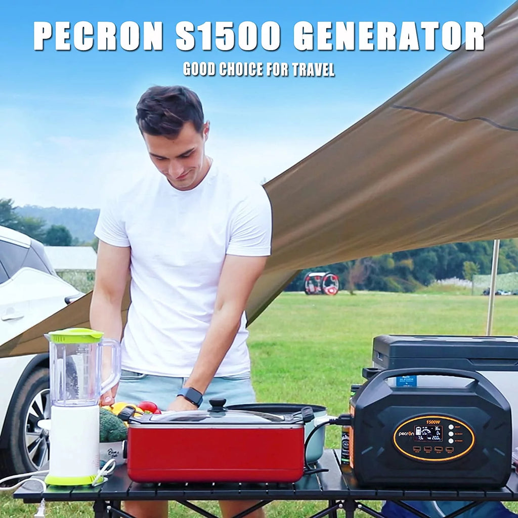 Portable Power Station 1461Wh 1500W Solar Generator for Home Emergency Outdoor Camping R765092