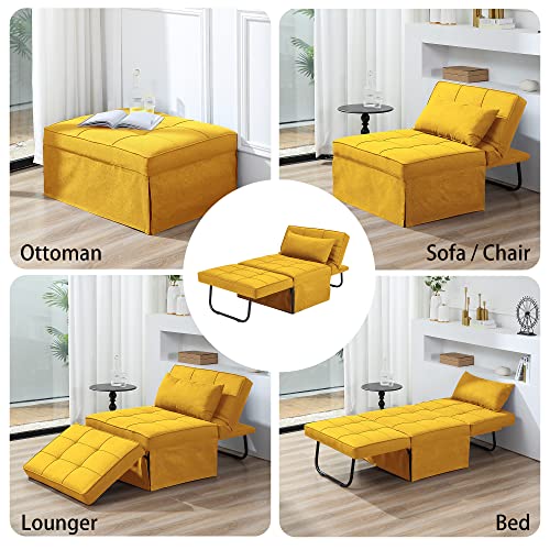 Folding Sofa Bed with Adjustable Backrest, Dark Grey Q8430