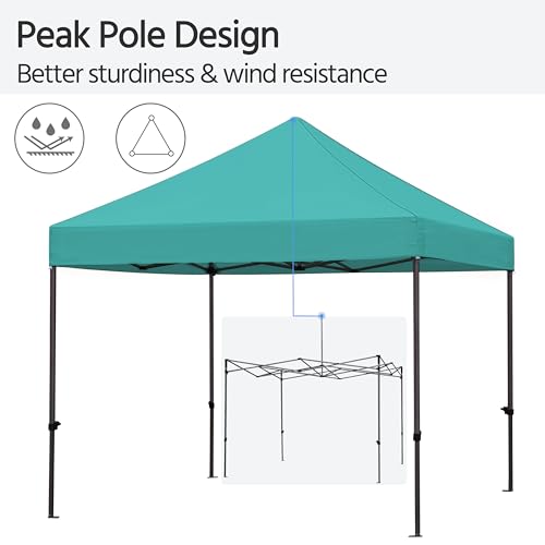Heavy Duty Pop Up Canopy Tent 10x20 with Wheeled Carry Bag, White Q36763