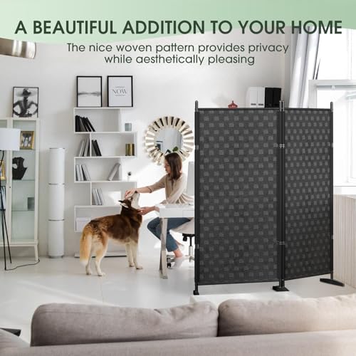 2 Panel Room Divider - Folding Privacy Screen for Indoor Separation V2920