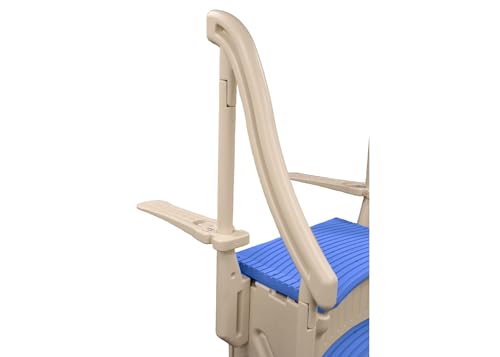 In-Pool Inground Pool Step with 2 Handrails and Adjustable Mounting Brackets, Grey Treads N557