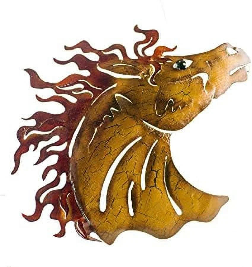 Painted Iron Horse Head Metal Wall Art K463