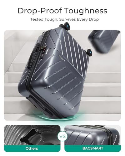 Carry On Luggage 22x14x9 with TSA Lock, Hardside Spinner Suitcase 20 Inch J7440