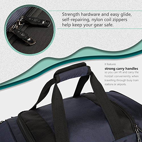 Rolling Duffel Travel Bag with 8 Pockets U83875