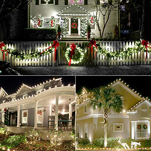 C9 Christmas Lights Cool White 16FT 25 LED Outdoor Connectable U834612