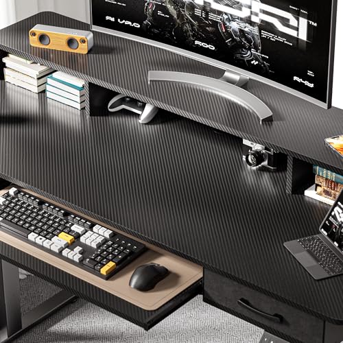 Electric Standing Desk with 2 Drawers, Height Adjustable for Home Office W495