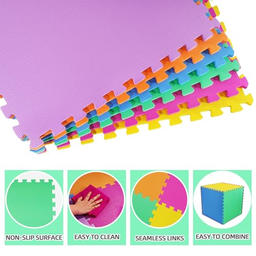 Puzzle Exercise Mat with EVA Foam Interlocking Tiles for MMA, Gymnastics and Home Gym H787