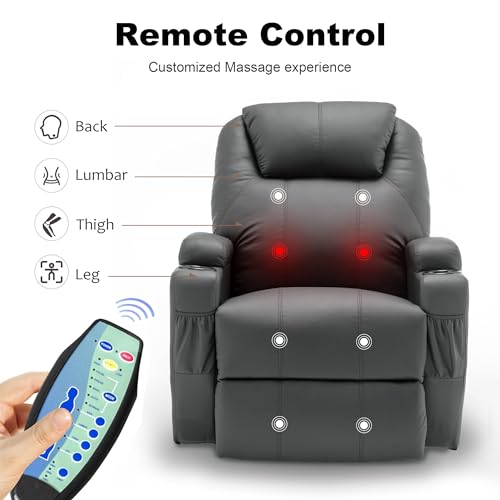 Rocking Recliner Chair with Massage and Heat for Adults H49678